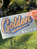 Golden Elite DTF Sticker (White)