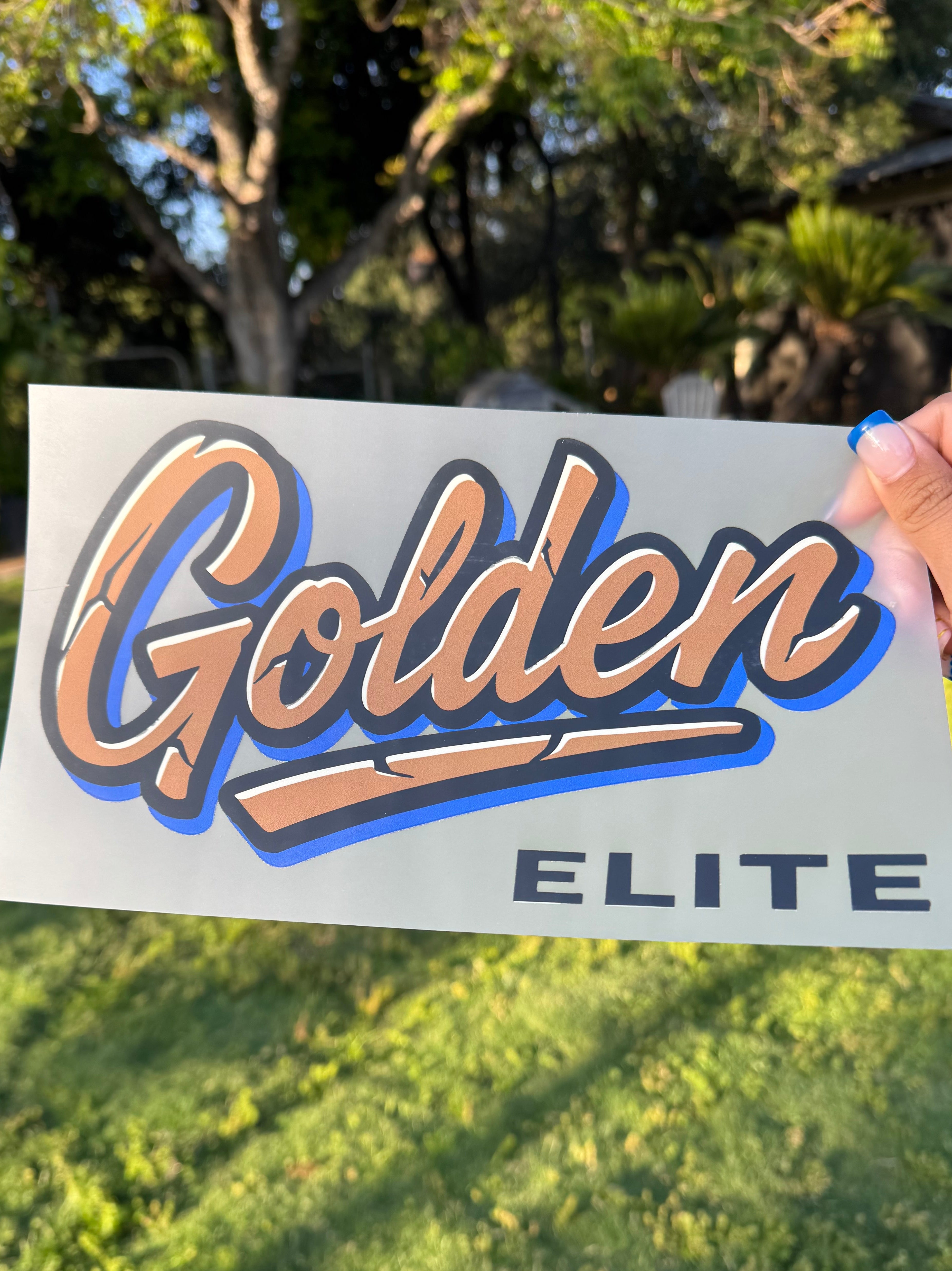 Golden Elite DTF Sticker (Black)
